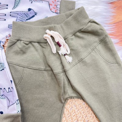 Conj. Jaqueta de Linho Ursinhos e Calça de Moletom - Verde